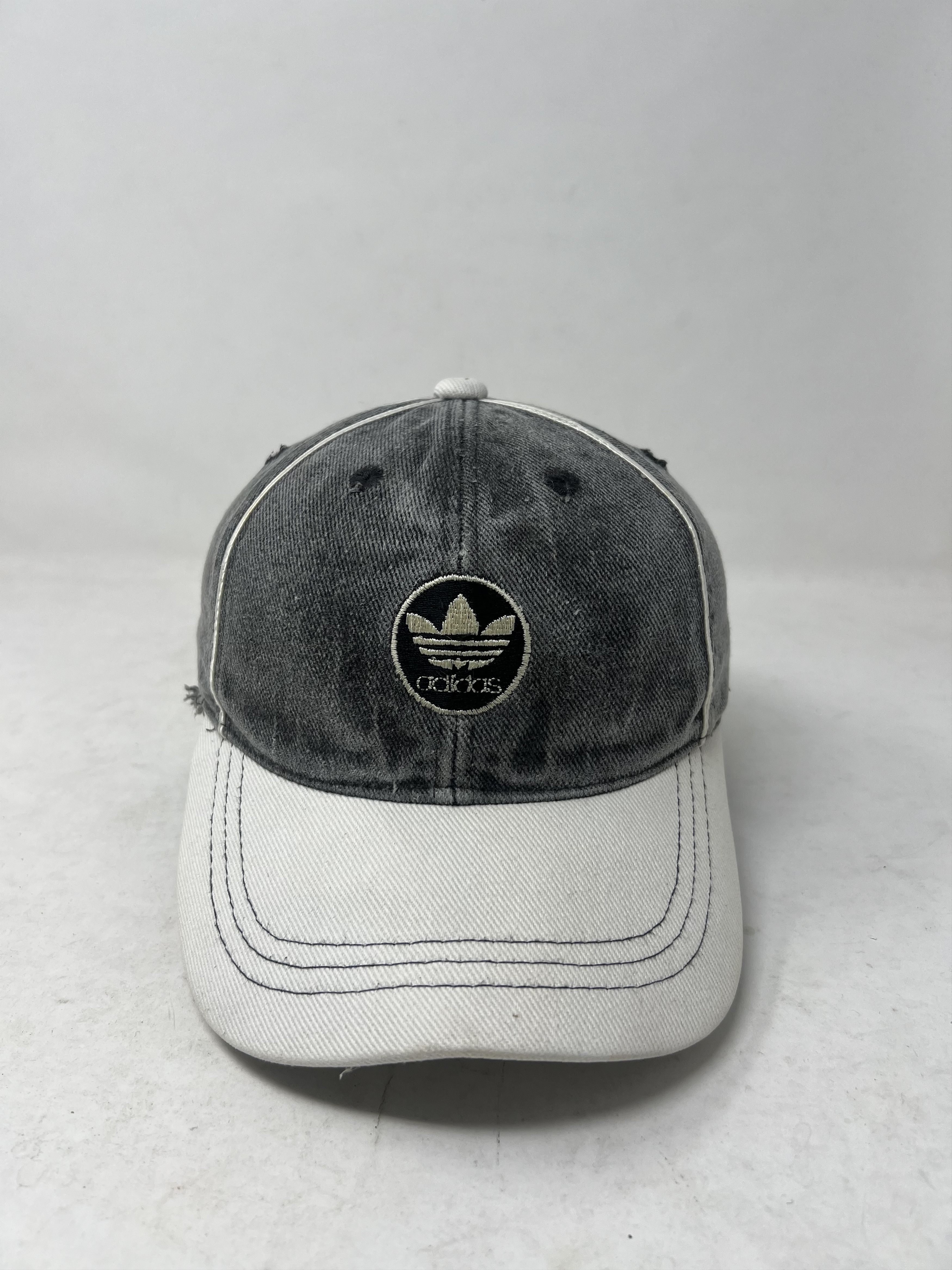 Adidas Vintage Adidas Trefoil Poshmark Distressed Denim Hat Size ONE SIZE - 5 Thumbnail