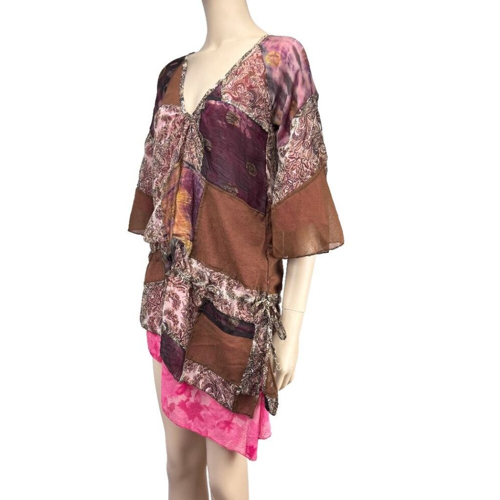 Other EL RODEO Japanese Harajuku Kawaii Boho Flowy Pink Brown S Size S / US 4 / IT 40 - 3 Thumbnail