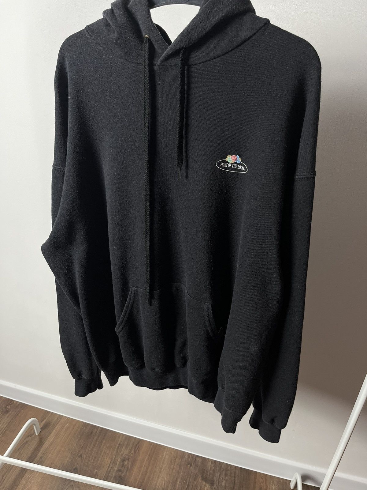 Fruit Of The Loom Vintage Faded Fruit of the Loom Blank Oversized Hoodie Size US XL / EU 56 / 4 - 3 Thumbnail