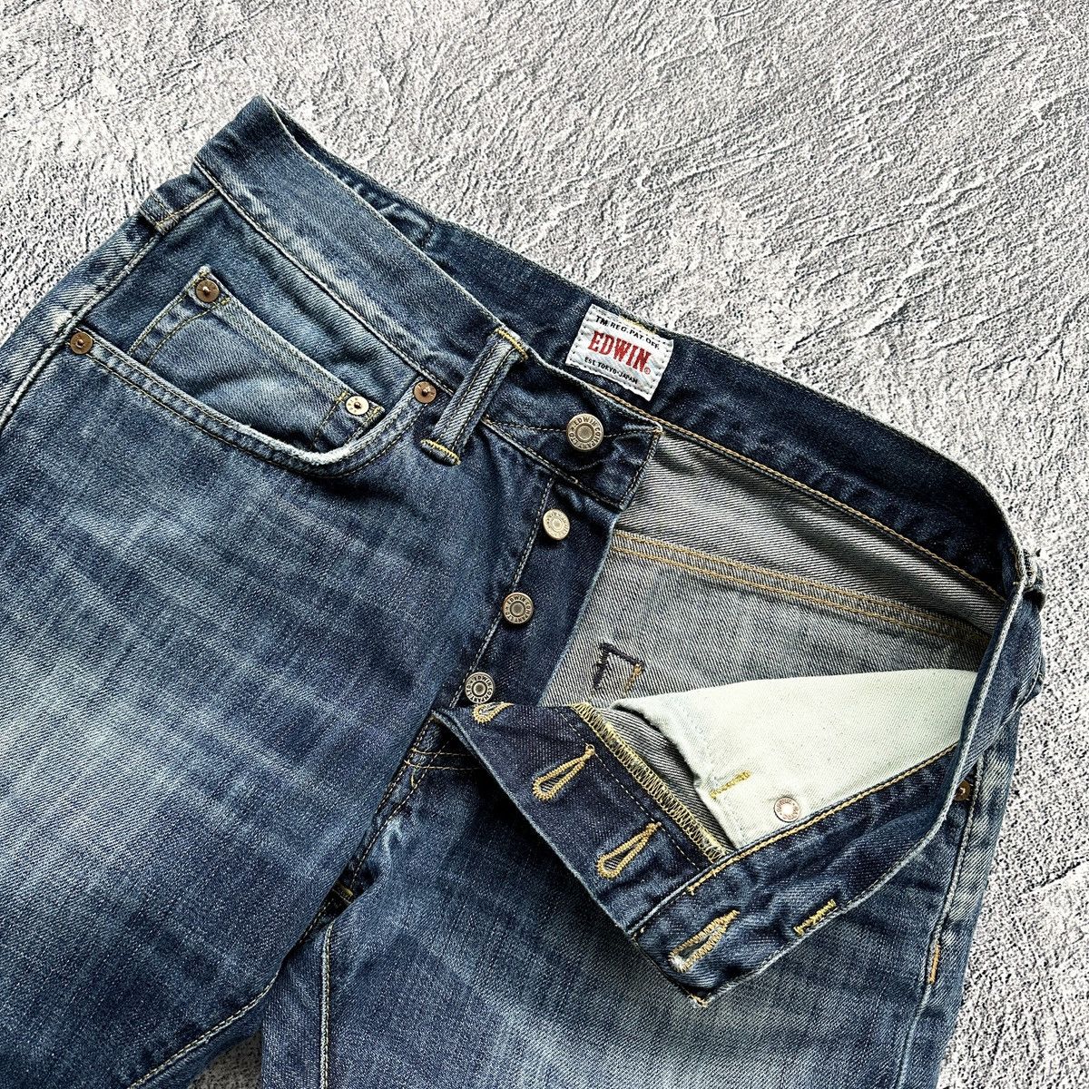 Edwin × Japanese Brand Mens Jeans Edwin ED-55 Relaxed Blue Size: 31/32 Size US 31 - 10 Thumbnail