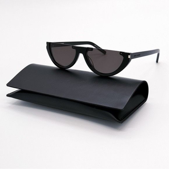 Saint Laurent Paris NEW SAINT LAURENT SL563 001 CAT EYE BLACK WOMEN SL 563 SUNGL Size ONE SIZE - 2 Thumbnail
