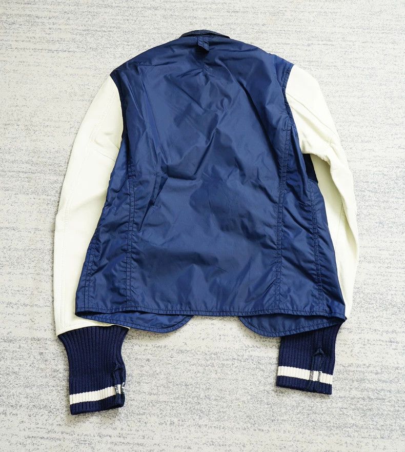 Comme des Garcons Comme des Garcons Cowskin sleeve splicing baseball jacket Size US S / EU 44-46 / 1 - 5 Thumbnail
