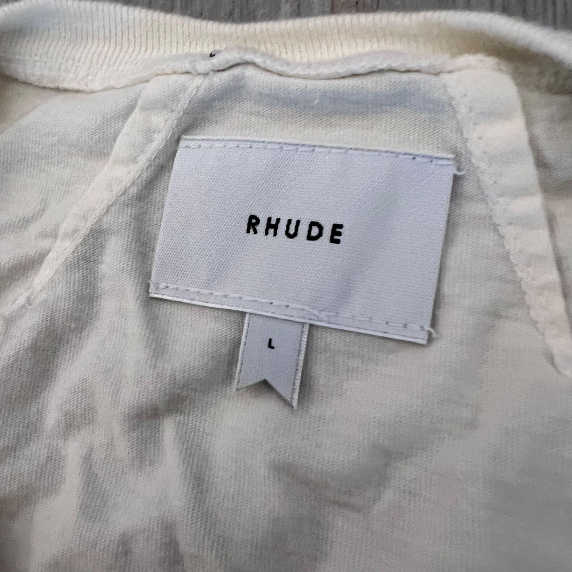 Rhude NEW RHUDE POCKET LOGO CREAM TEE SZ LARGE Size US L / EU 52-54 / 3 - 5 Thumbnail