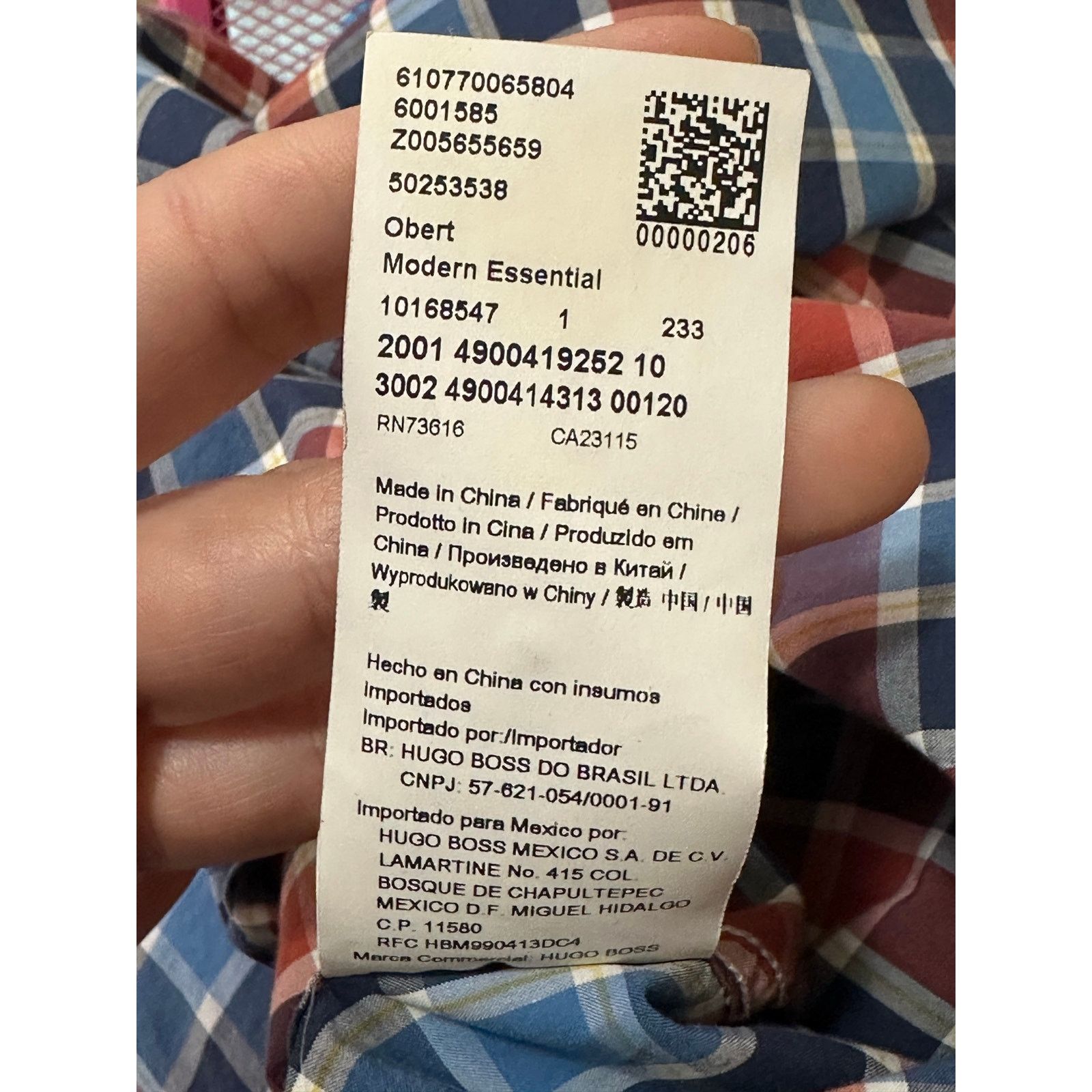Hugo Boss Hugo Boss Blue Red Check Long Sleeves Casual Shirt size XL Size US XL / EU 56 / 4 - 7 Thumbnail