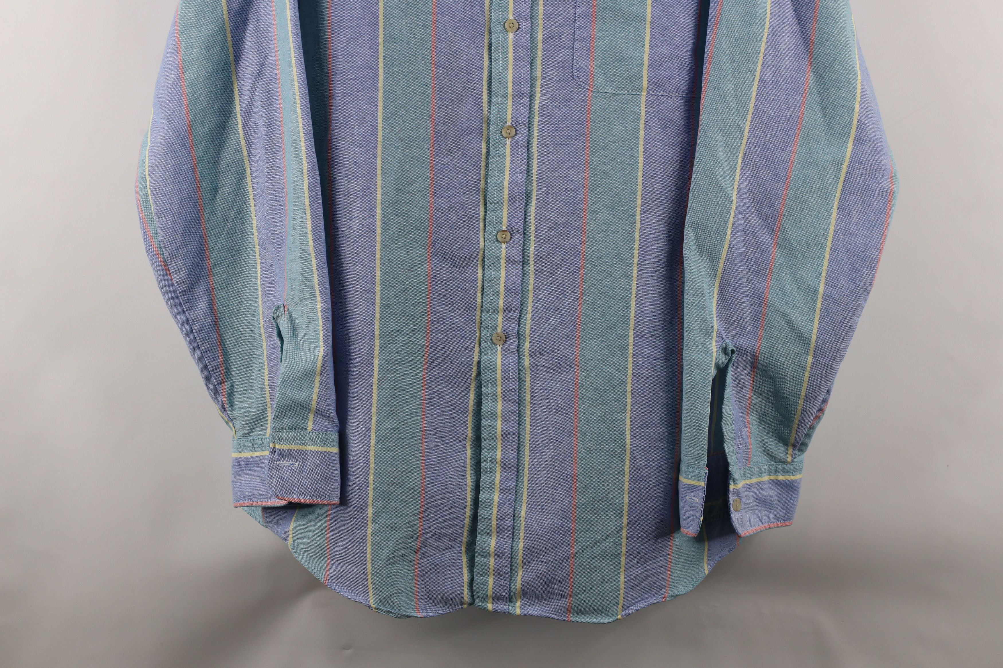 Vintage Vintage 90s Streetwear Striped Collared Button Down Shirt Size US XL / EU 56 / 4 - 3 Thumbnail