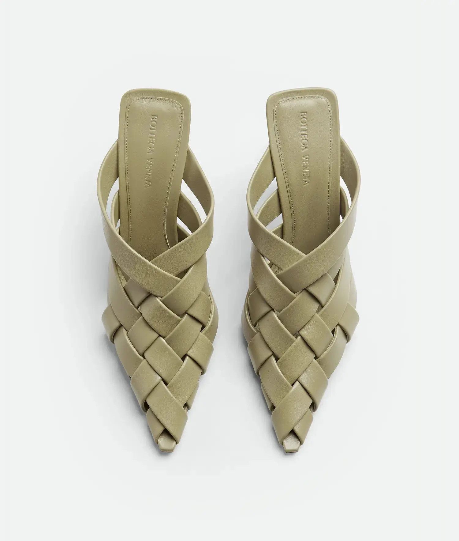 Bottega Veneta o1n1vont0325 Alfie Mules in Green Size US 8.5 / IT 38.5 - 4 Thumbnail