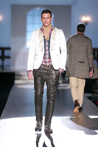 Dsquared2 Dsquared2 F/W 2005 Leather Biker Pants Brown Cowhide Size US 30 / EU 46 - 2 Thumbnail