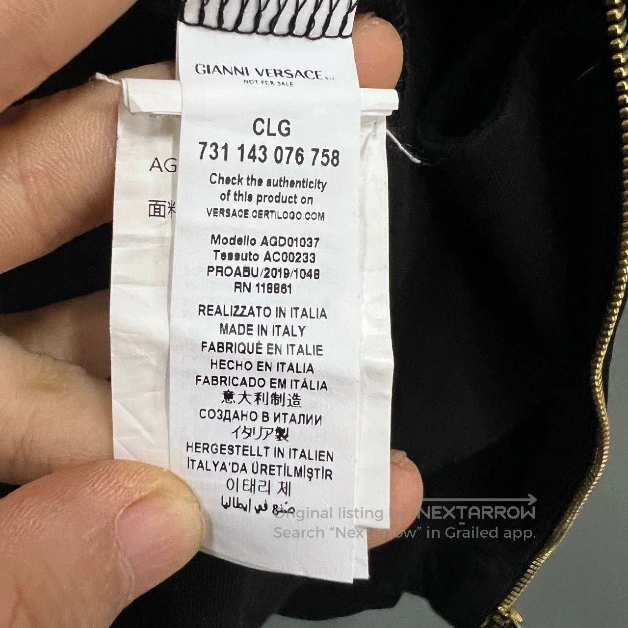 Versace versace black gold print hooded jacket. Size US L / EU 52-54 / 3 - 4 Thumbnail