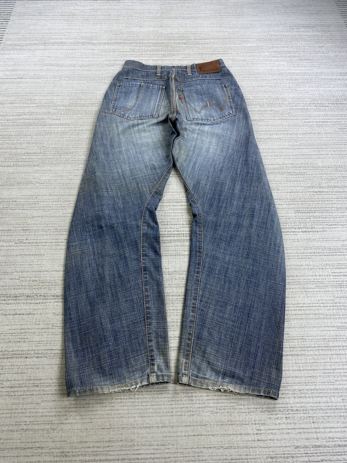 Edwin × Le Grande Bleu (L.G.B.) × Vintage Vintage Edwin E- Function Curve Distressed Denim Pants Size US 28 / EU 44 - 2 Thumbnail