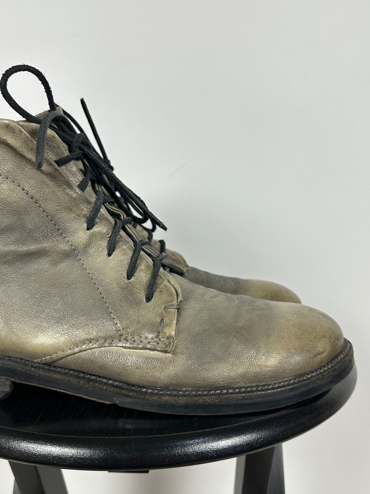 A.S.98 A.S.98 Distressed Leather Lace Up Ankle Boots Guidi Style Size US 10 / EU 43 - 16 Thumbnail