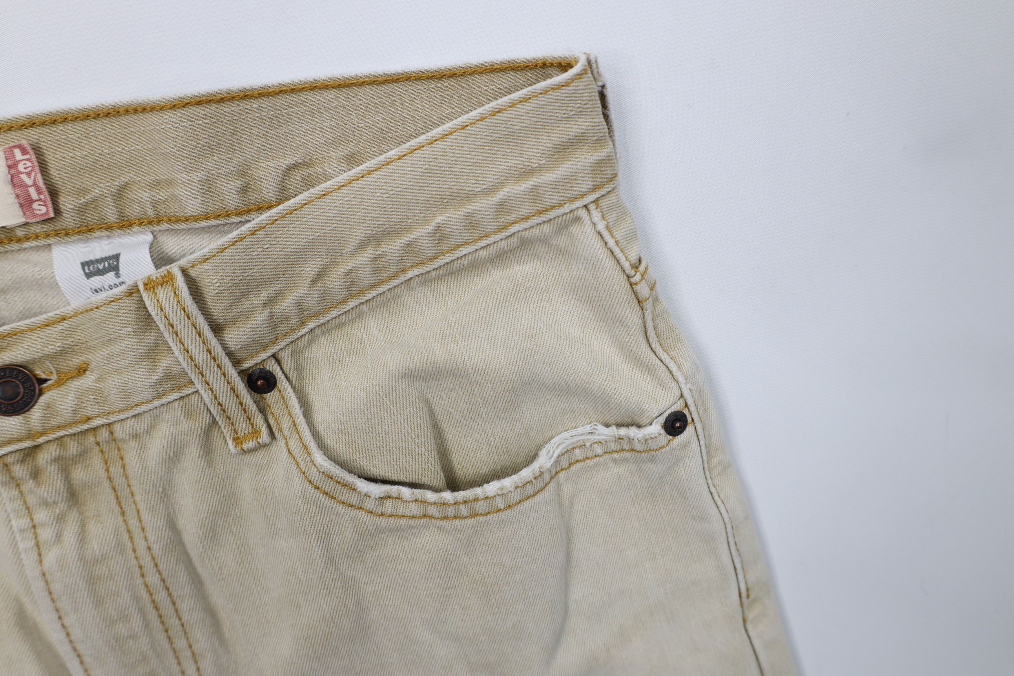 Levi's Vintage Y2K 2006 Levis 505 Regular Fit Denim Jeans Beige Size US 36 / EU 52 - 8 Thumbnail