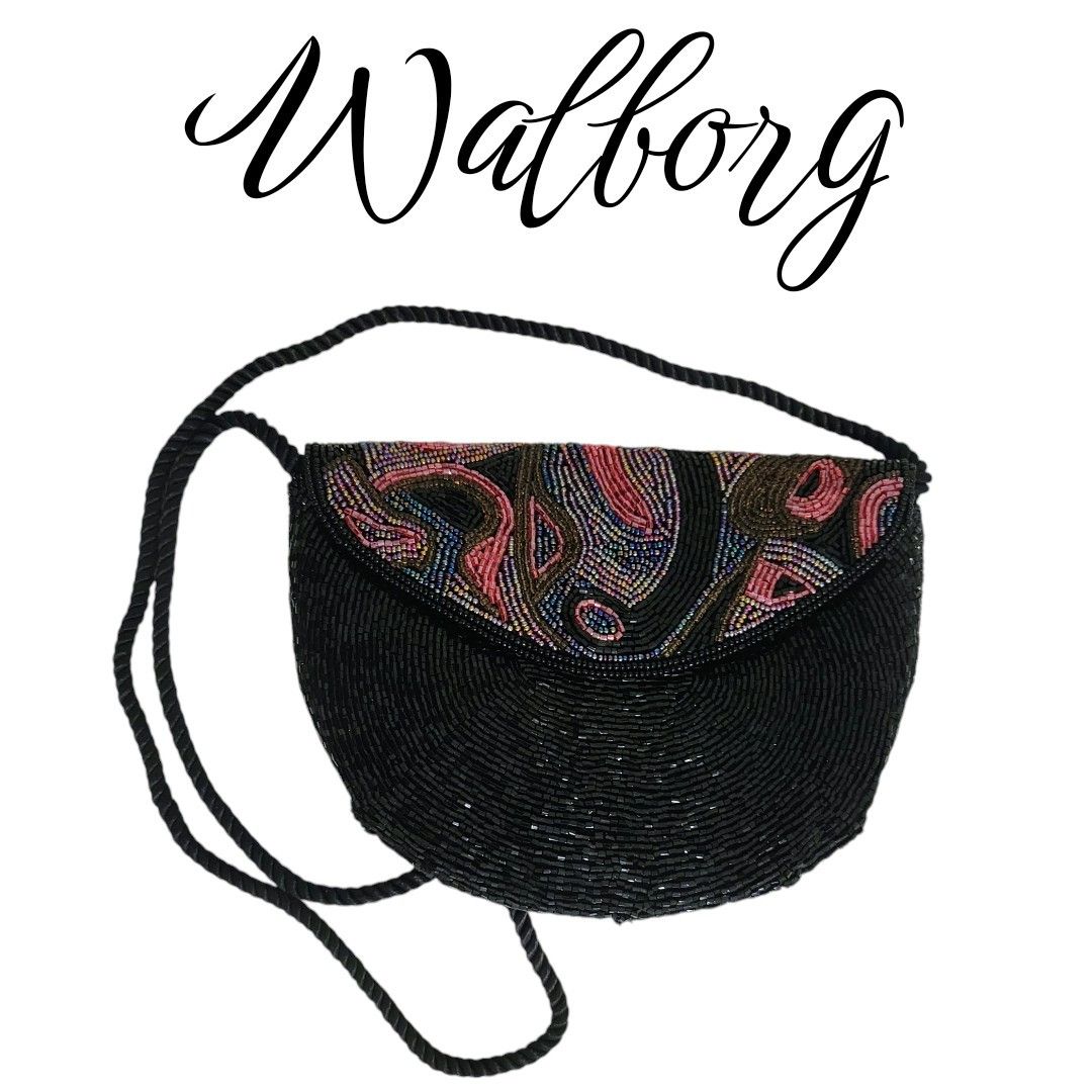 NBDN Nobrandedon Walborg Black & Color Bead Mini Small Special Occasion Bag Size ONE SIZE - 1 Thumbnail
