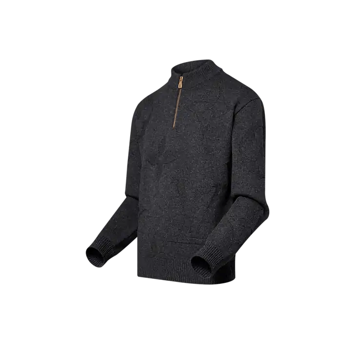 Louis Vuitton Monogram Jacquard Wool Half Zip Jumper Size US S / EU 44-46 / 1 - 2 Thumbnail