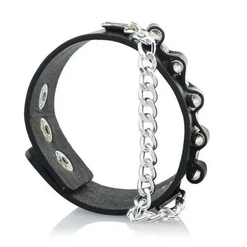 Other Bullet Shape Chain Link Leather Bracelet Size ONE SIZE - 2 Thumbnail
