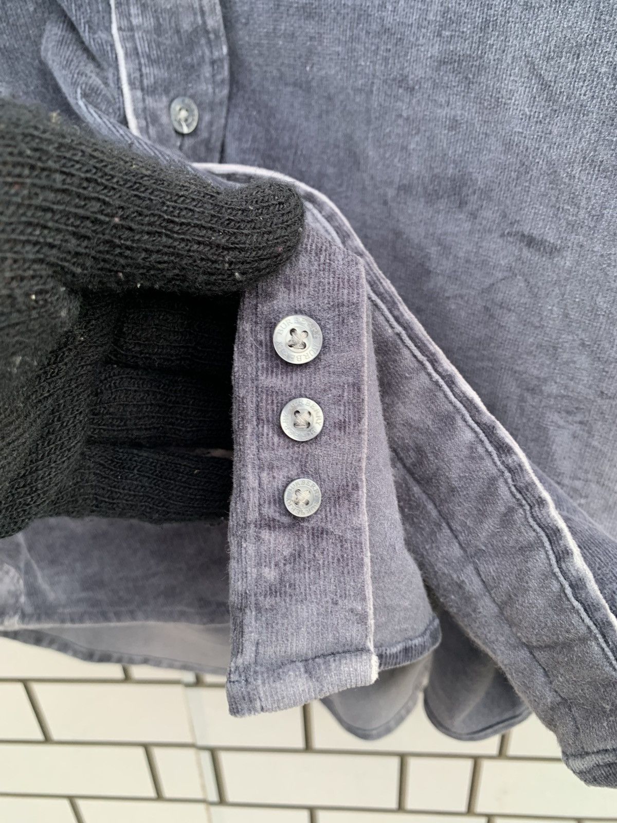 Burberry Vintage Burberry London Corduroy Nova Check Button Ups Size US M / EU 48-50 / 2 - 7 Thumbnail