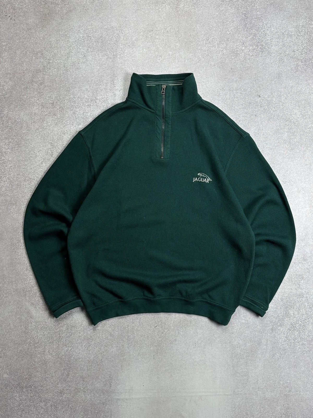 Vintage Vintage 90s Jaguar Quarter Zip Boxy Sweatshirt M Size US M / EU 48-50 / 2 - 1 Thumbnail