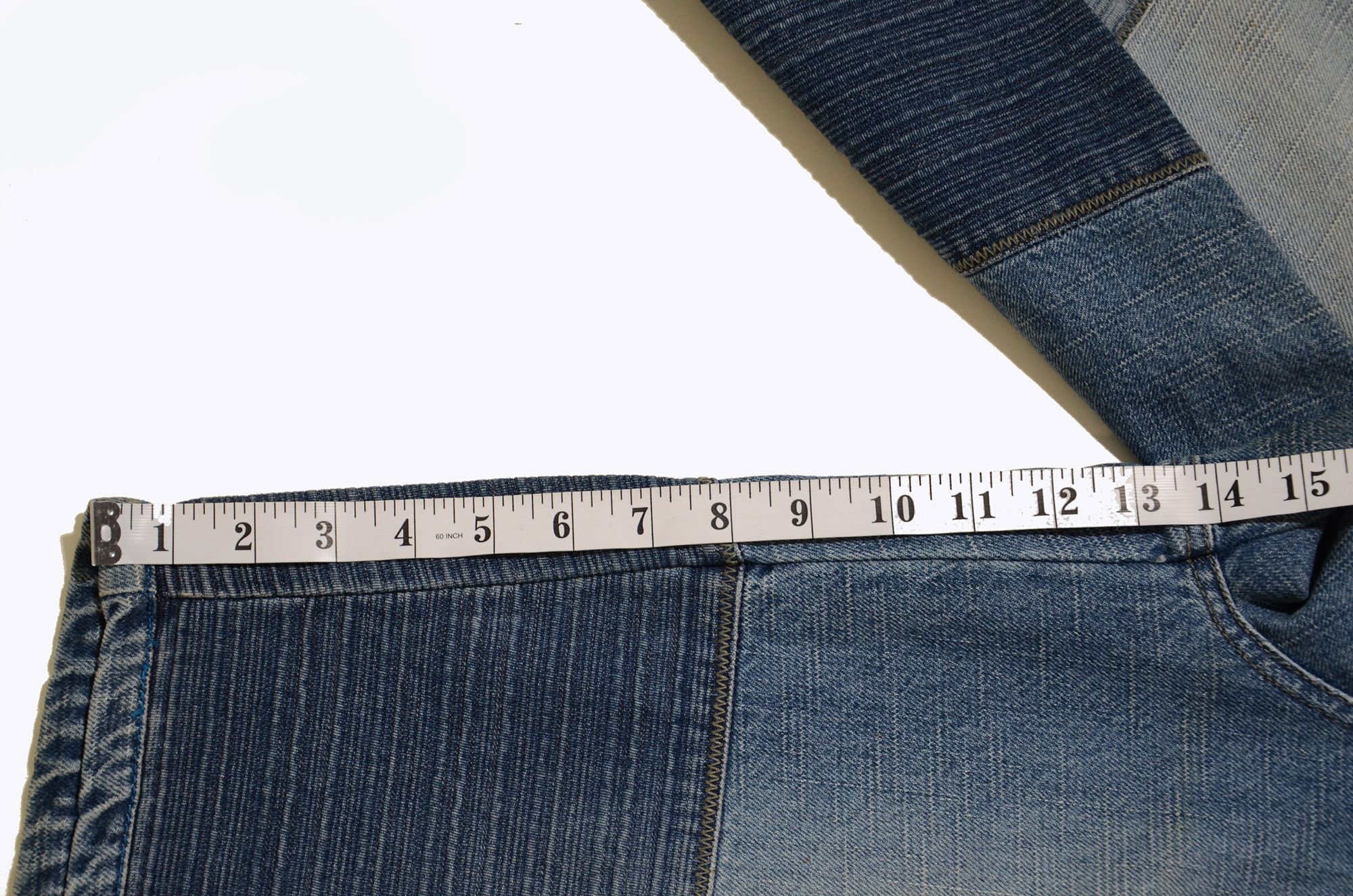 Phat Farm [Color Defects] PF Jorts Denim Shorts 90s Hiphop Streetwear Size US 34 / EU 50 - 12 Thumbnail
