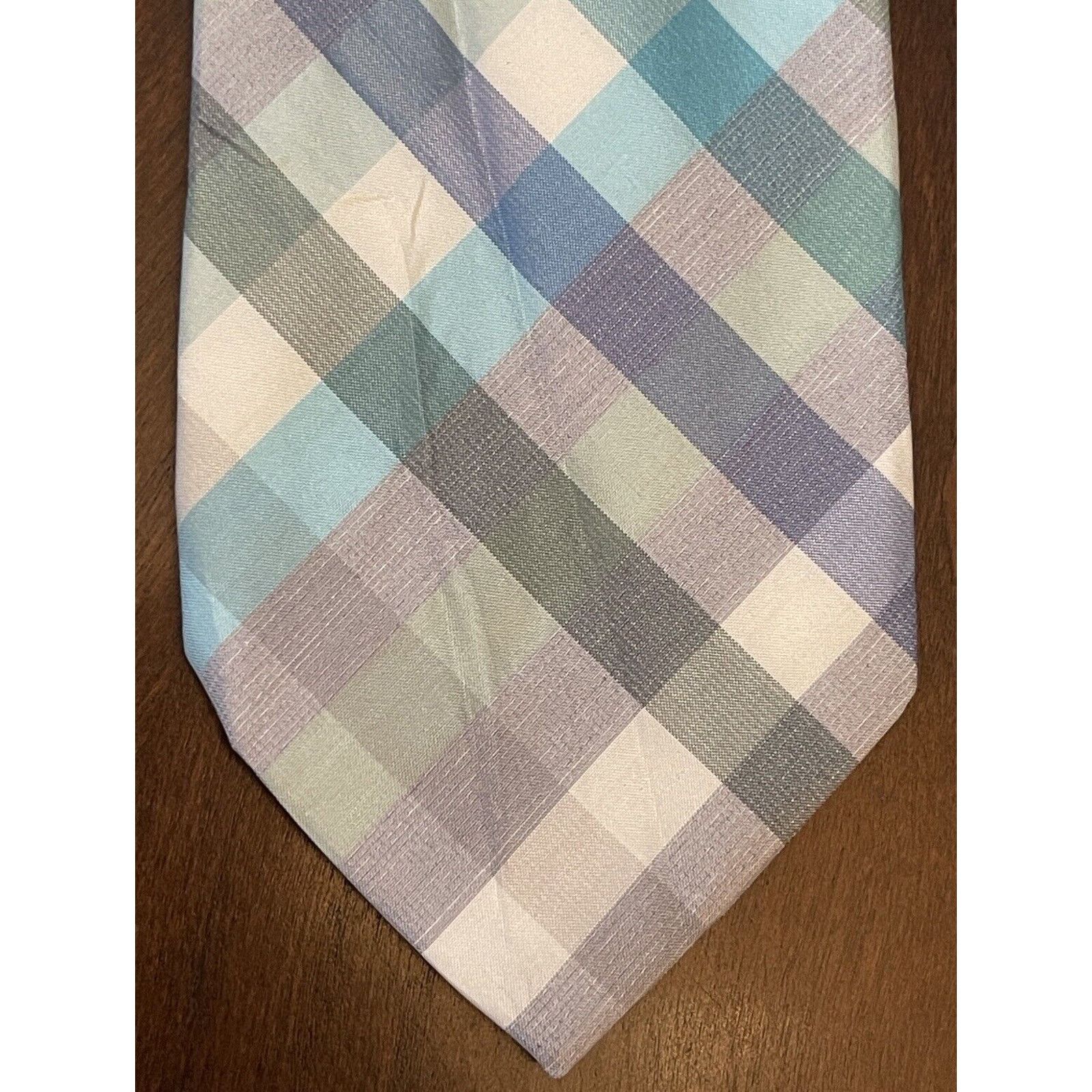 Express Express Gray Blue Green 100% Silk Made In China Size ONE SIZE - 1 Thumbnail