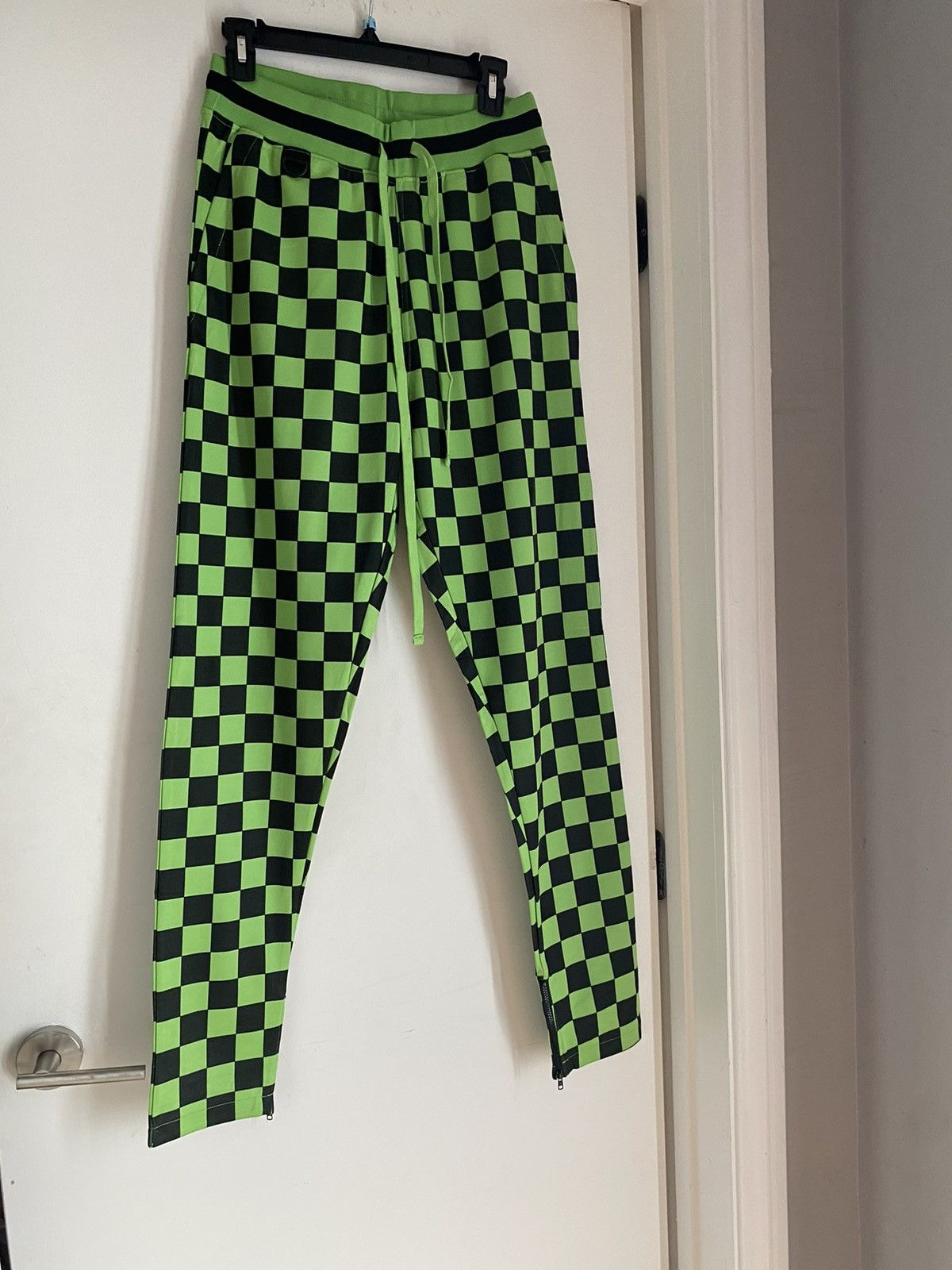 Other Lost General Green Black Checked Pants Joggers L Size US 36 / EU 52 - 1 Thumbnail