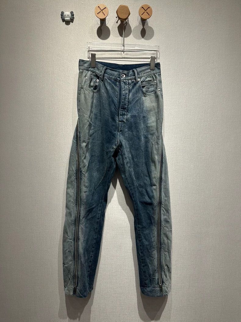 Rick Owens Rick Owens Washed wide-leg zipper pants-2506 Size US 30 / EU 46 - 1 Thumbnail
