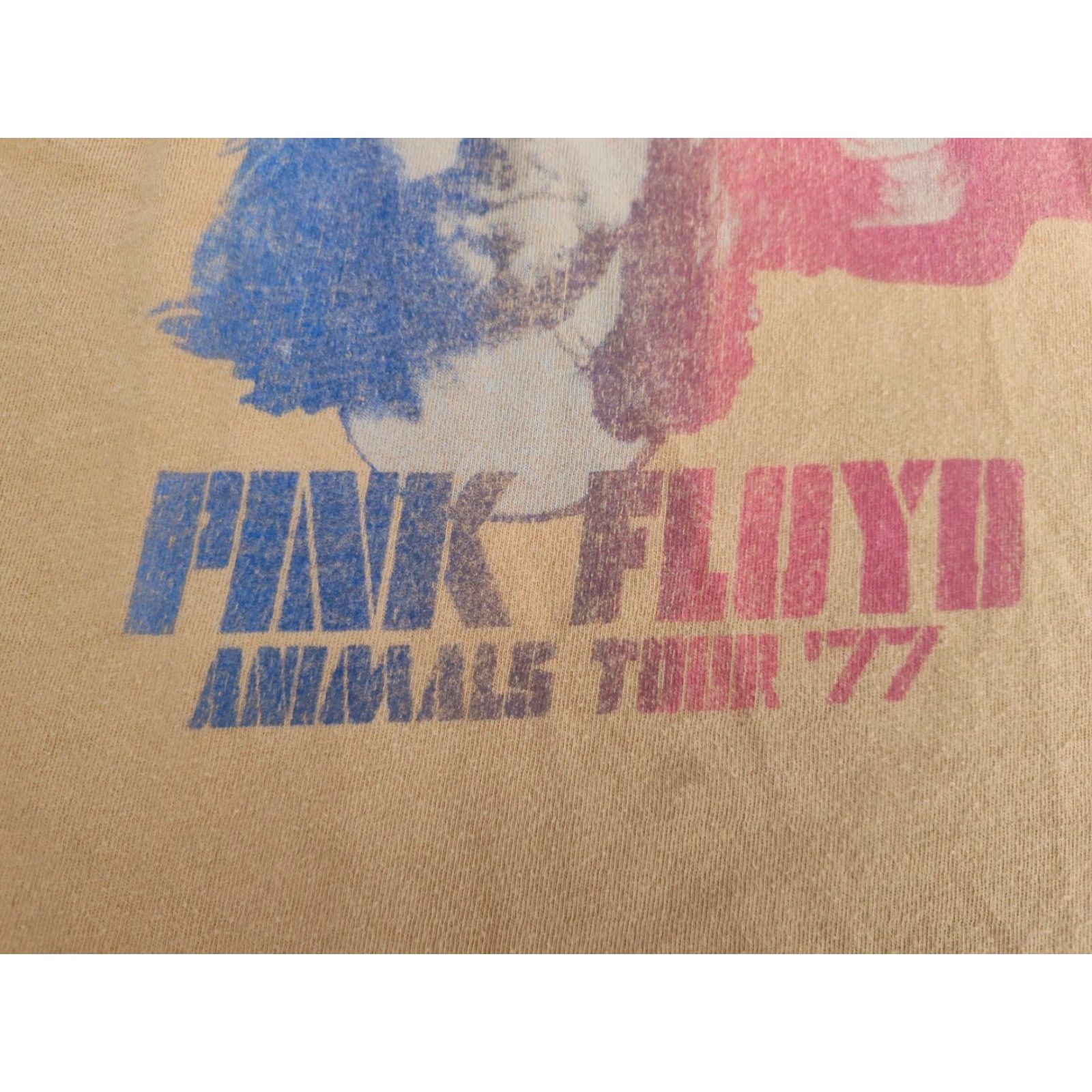 Junk Food VINTAGE Pink Floyd Animals Tour 77 Rock Music Women's Yellow T-Shirt Sz L Retro 70s 80s 90s Size L / US 10 / IT 46 - 2 Thumbnail
