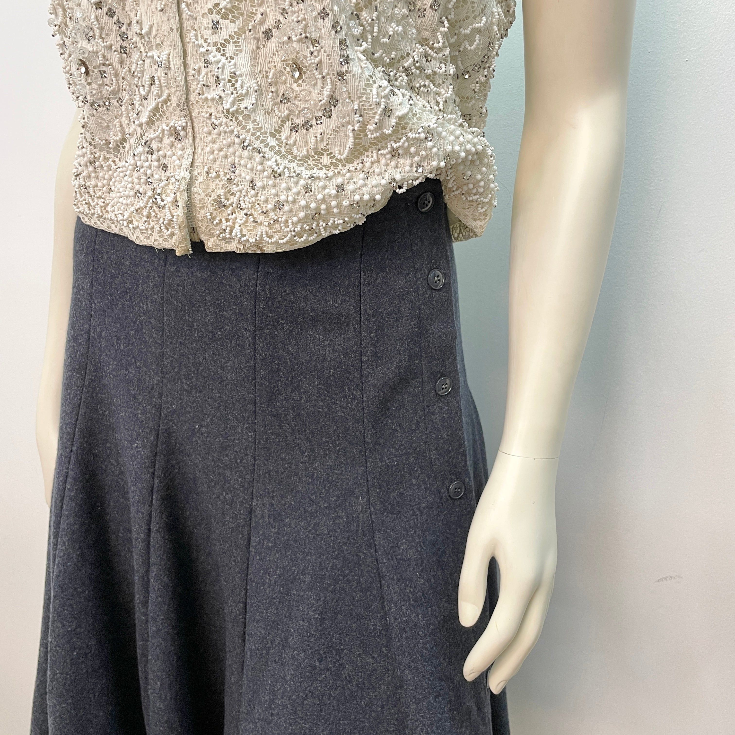 Kenzo Kenzo Paris Vintage Designer Wool Skirt Made in France Size 26" Size 26" / US 2 / IT 38 - 3 Thumbnail