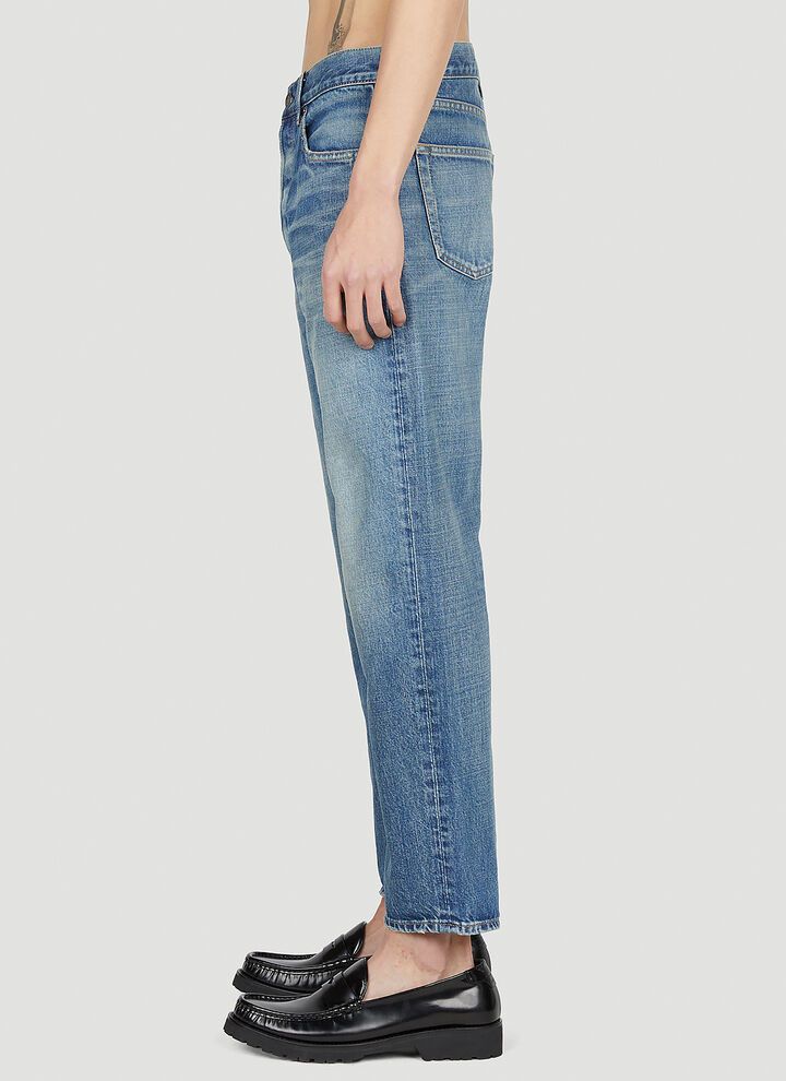 Saint Laurent Paris o1bcso1str0924 Mick Jeans In Vintage in Blue Size US 31 - 2 Thumbnail