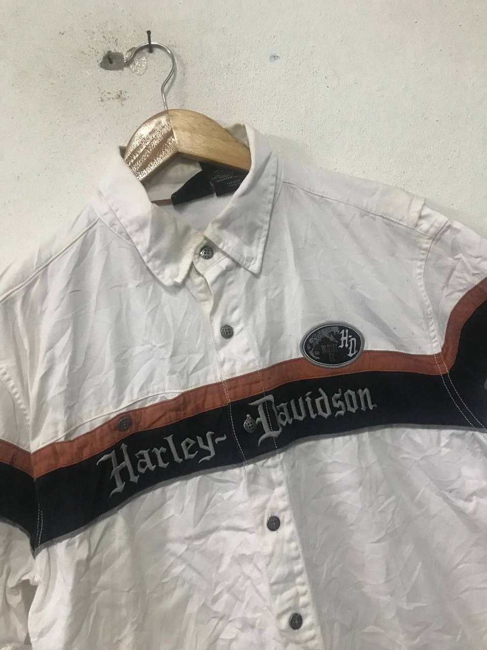 Harley Davidson × Vintage Vintage Harley Davidson Button Up Size US L / EU 52-54 / 3 - 5 Thumbnail