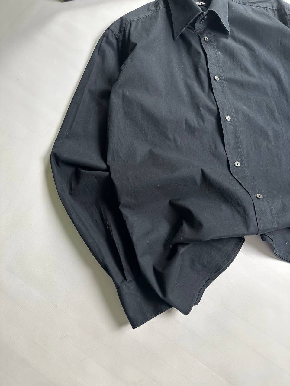 Dolce & Gabbana Dolce Gabbana Oldmoney Black Luxury Shirt Button Up Size US L / EU 52-54 / 3 - 2 Thumbnail