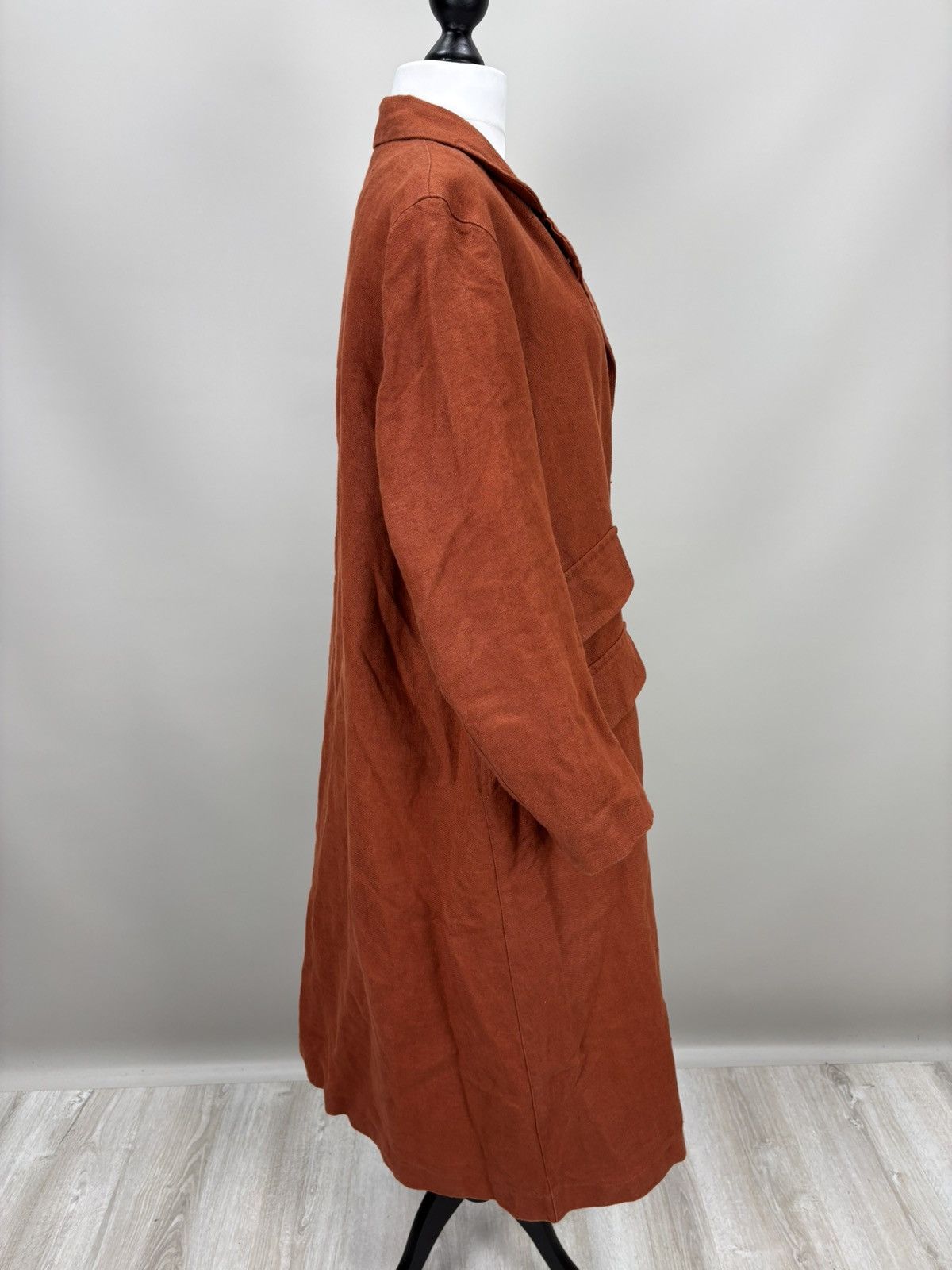 Other Womens linen coat Son de Flor Size XL/XXL Color Orange/Brown Size XL / US 12-14 / IT 48-50 - 5 Thumbnail
