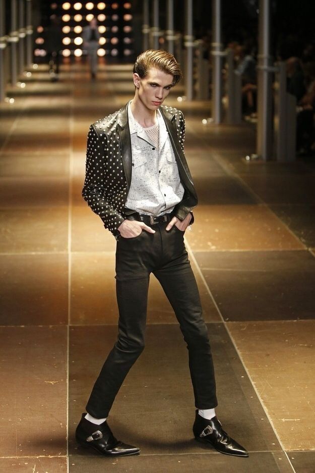 Saint Laurent Paris Saint laurent 2014ss Hedi Slimane studded leather jacket Size US S / EU 44-46 / 1 - 1 Thumbnail