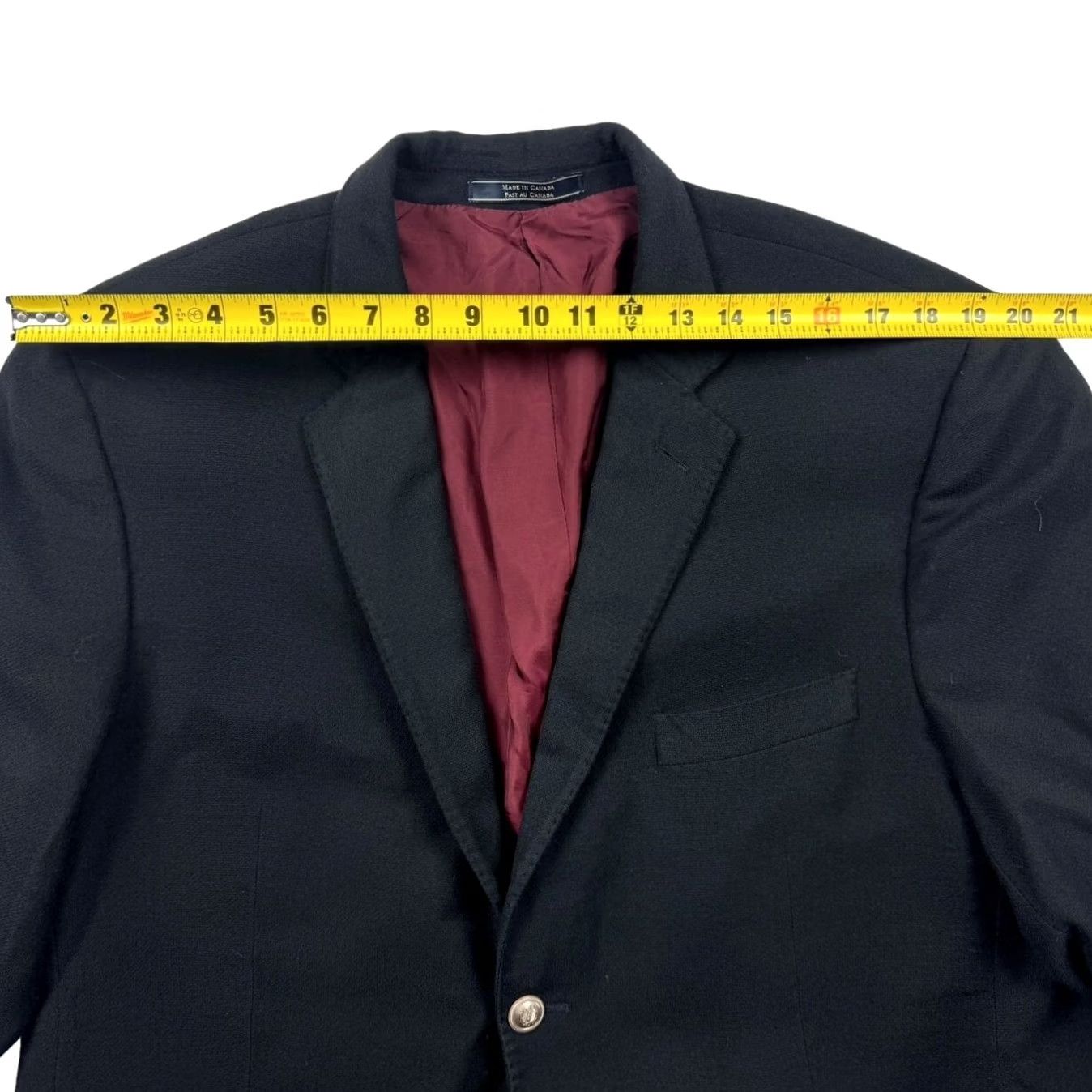 Vintage Arnold Brant Loro Piana Wool Knit Unstructured Jacket Black 46R Mens Suit Jacket 2-Button Notch Lapel Regular 46R Size 46R - 7 Thumbnail