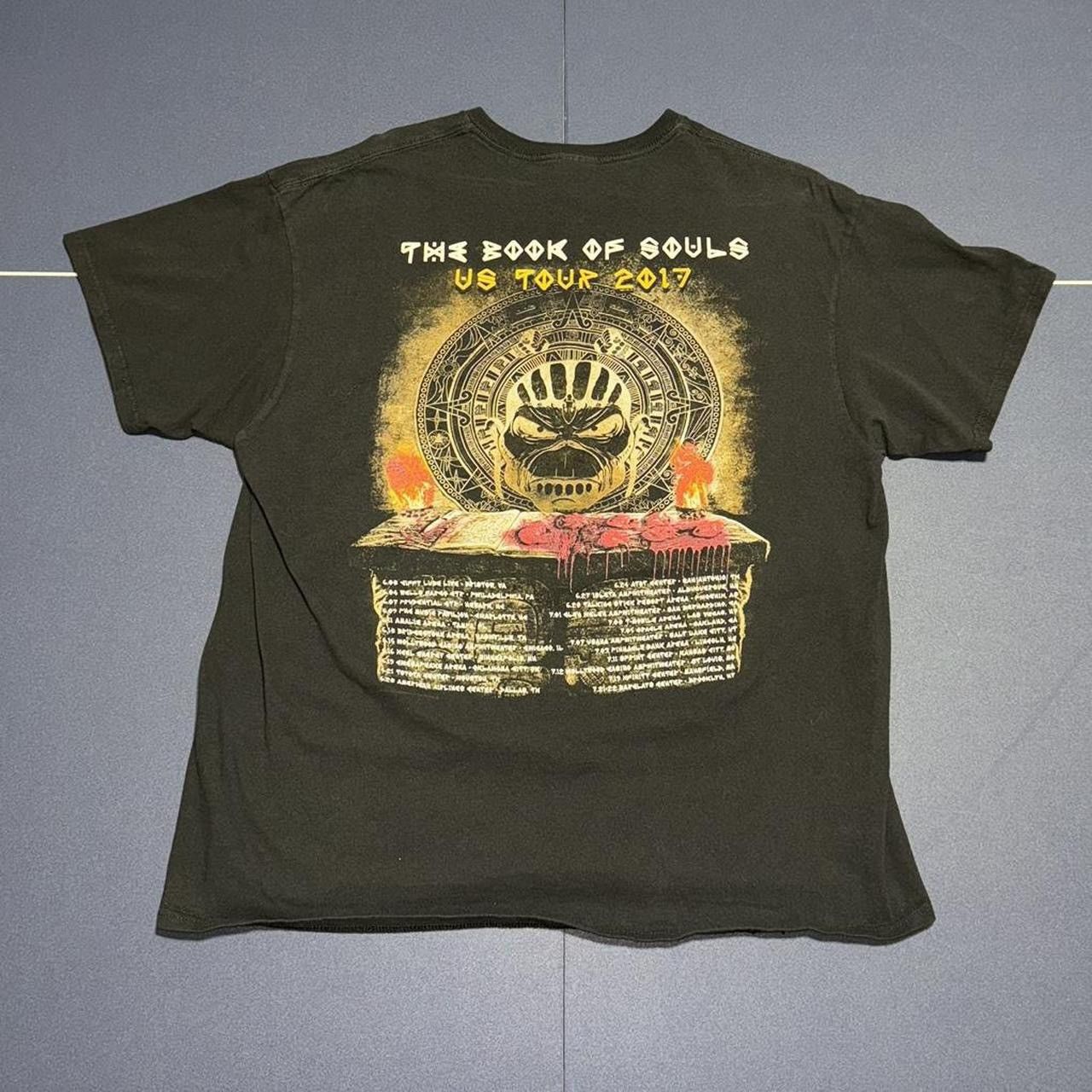 Iron Maiden × Vintage Iron Maiden The Book Of Souls US Tour 2017 T-Shirt Size US XL / EU 56 / 4 - 3 Thumbnail