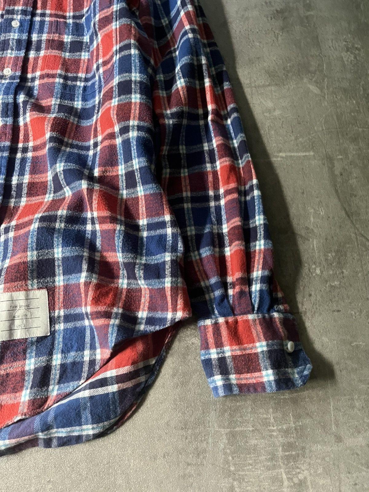 Thom Browne Thom Browne flannel red navy plaid button up shirt Size US L / EU 52-54 / 3 - 5 Thumbnail