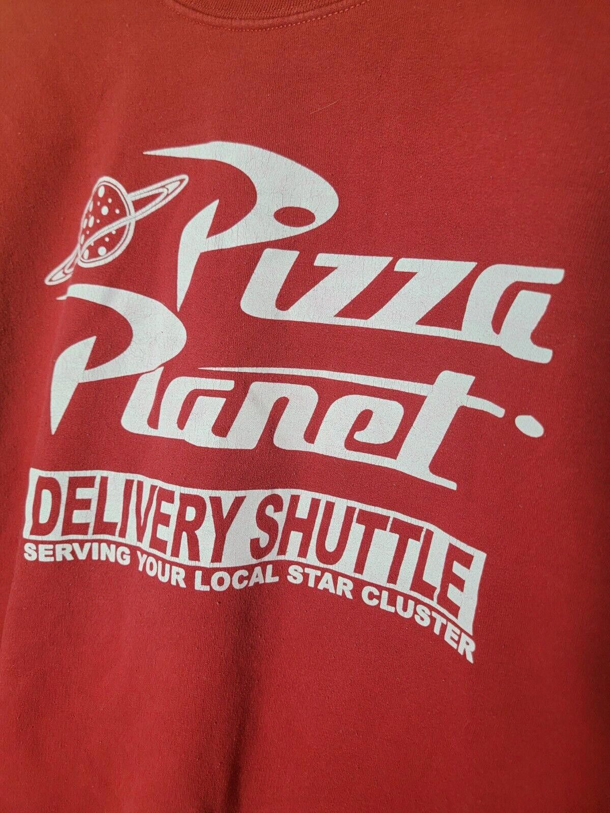 Designer Toy Story Pizza Planet Delivery Shuttle red crew xl Disney Size ONE SIZE - 2 Thumbnail