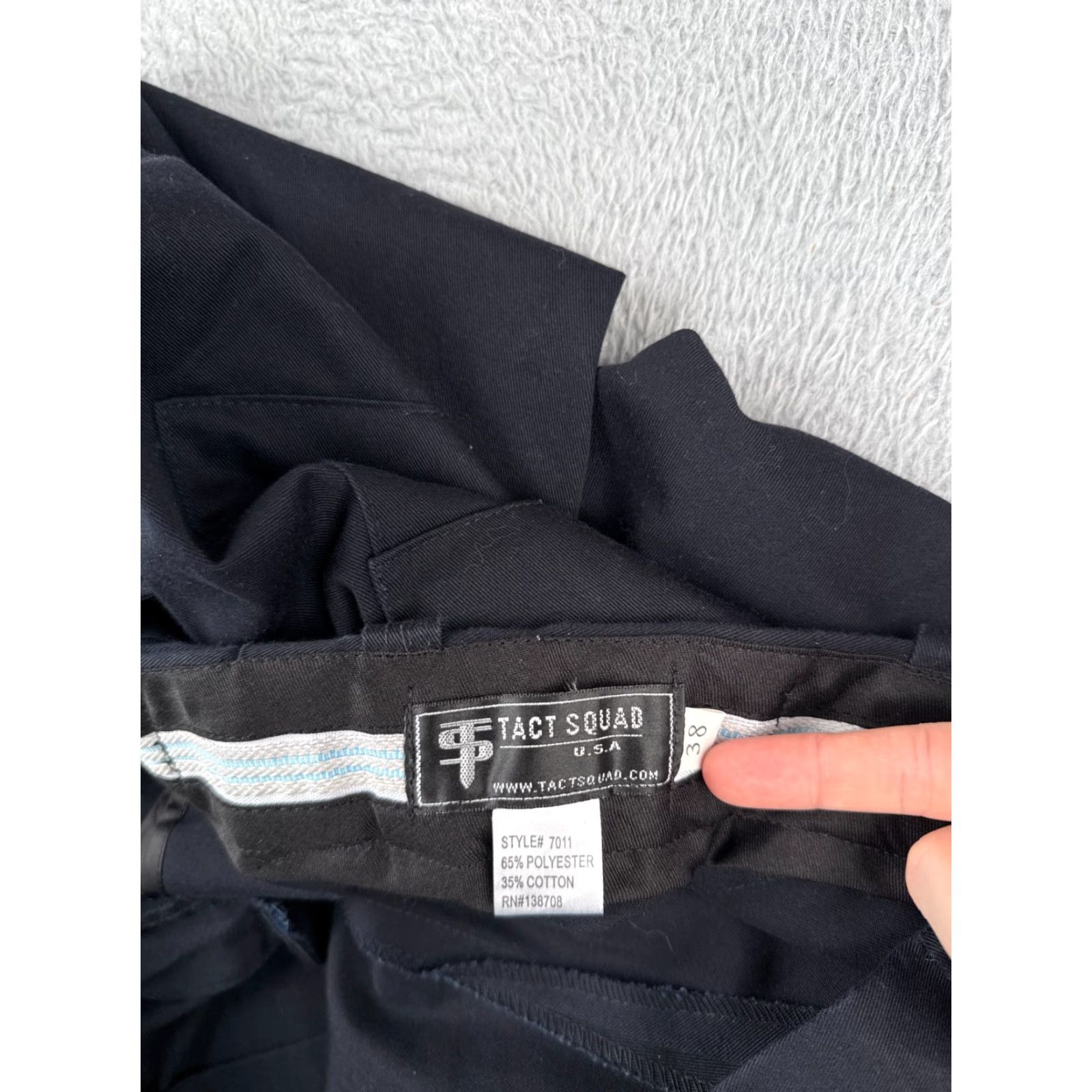 Vintage Tact Squad Pants Mens 38 Blue Cargo Twill Fabric Double Knee Gusset Poly Blend Size US 38 / EU 54 - 6 Thumbnail