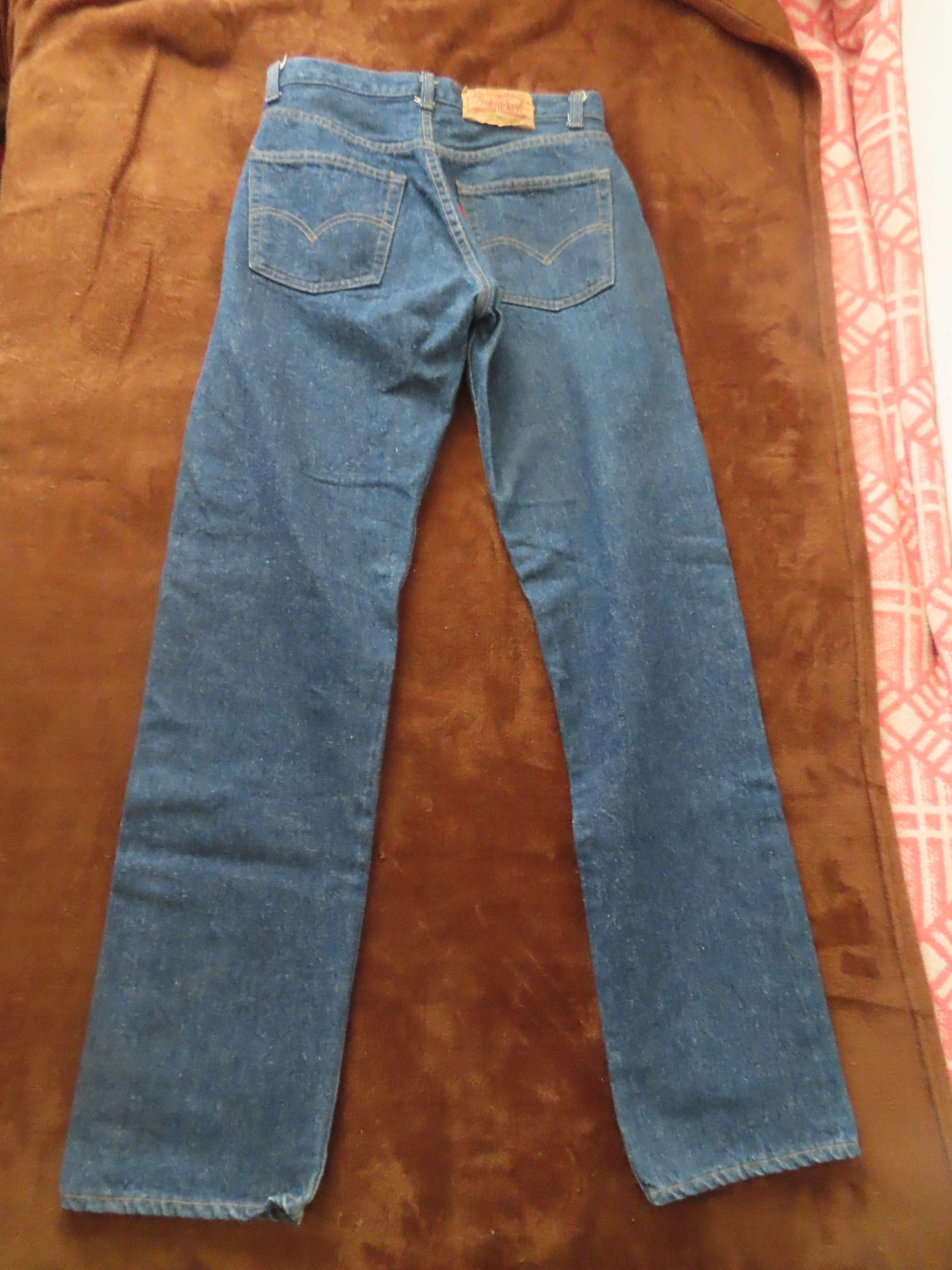 Levi's × Vintage VTG 80s Men's Levi's 501 Blue Denim Button Fly Jeans Size US 30 / EU 46 - 2 Thumbnail