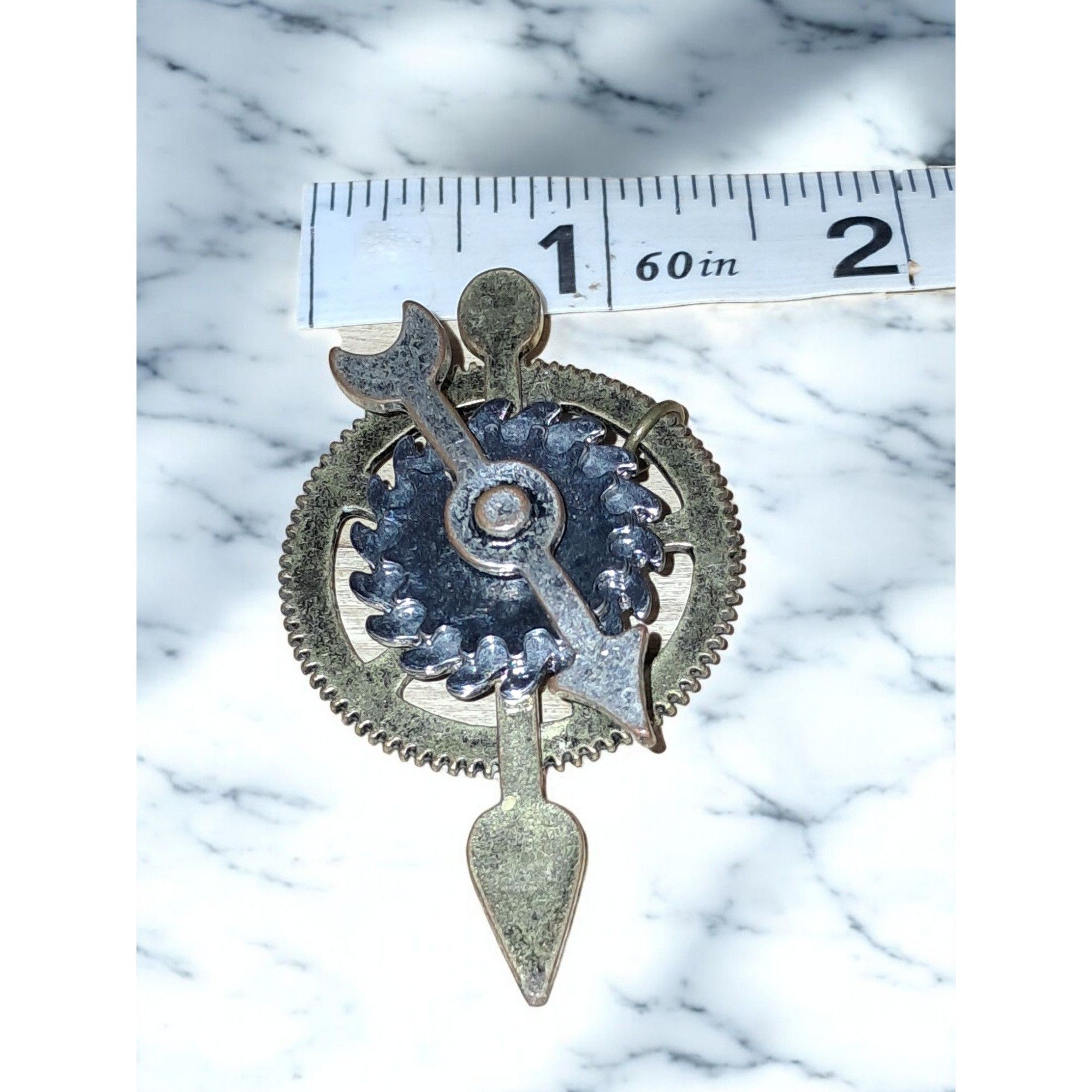 Other Steampunk Clock Gear Pendant with Rotating Hand Size ONE SIZE - 4 Thumbnail