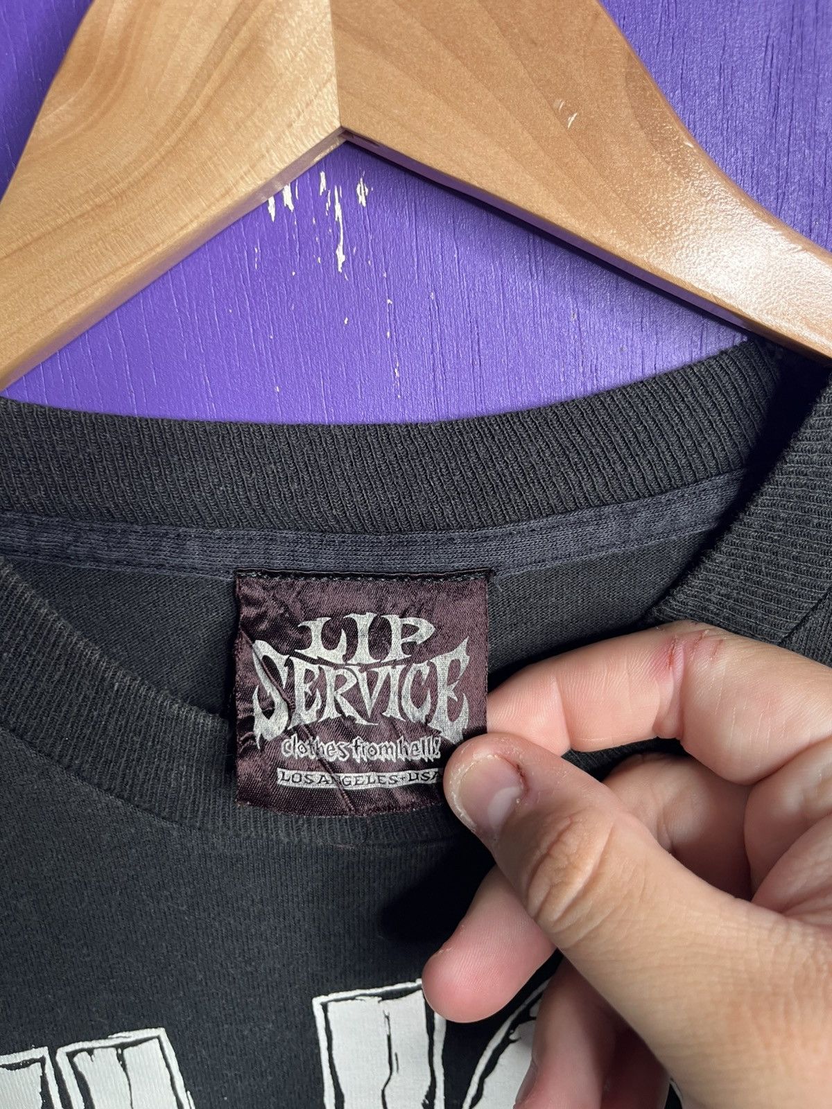 Vintage Vintage 1990 Lip service fuck Censorship skulls t-shirt Size US L / EU 52-54 / 3 - 4 Thumbnail