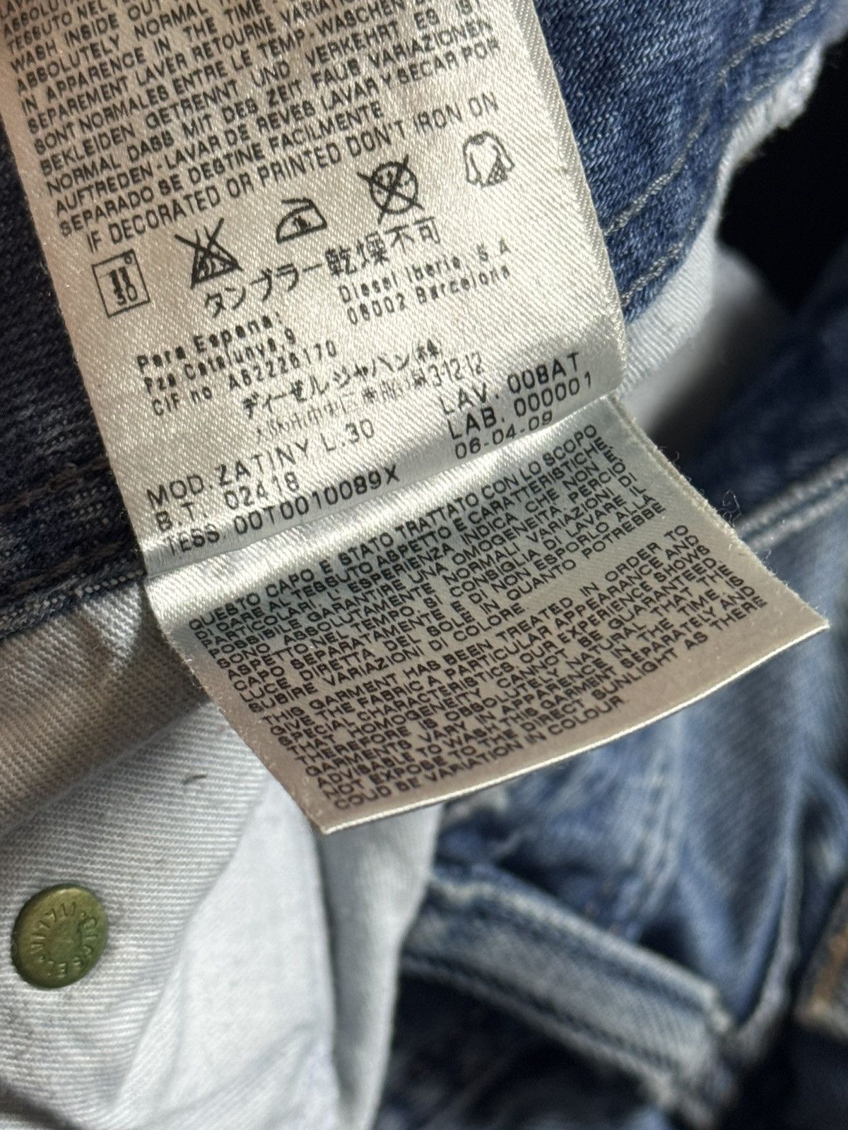 Diesel Diesel 32/30 Zatiny baggy denim pants jeans trousers vintage Size US 32 / EU 48 - 14 Thumbnail