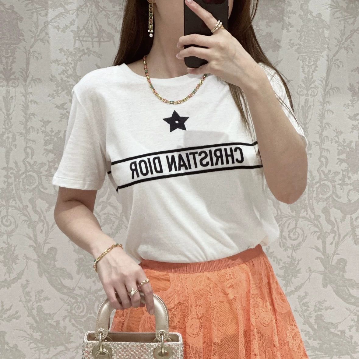 Christian Dior Monsieur Christian Dior apr762 Star Slogan SS Tee S Cotton Size S / US 4 / IT 40 - 7 Thumbnail