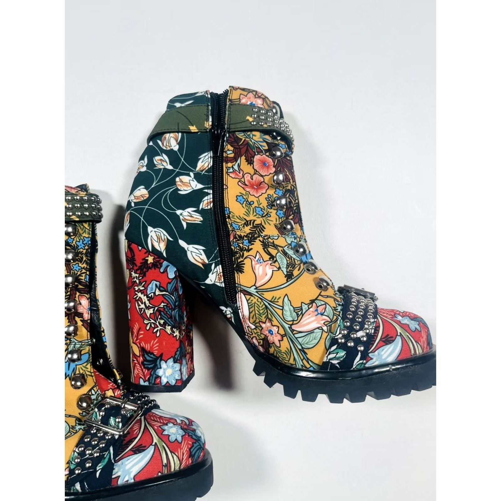 Jeffrey Campbell Jeffrey Campbell Lilith Block Chunky floral ankle heel boots Women's Size 9.5m Size US 10 / IT 40 - 5 Thumbnail