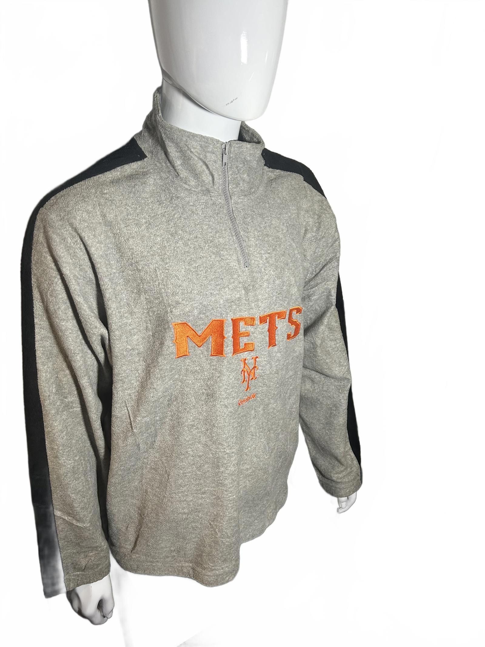 Reebok Reebok New York Mets Quarter-Zip Pullover Sweatshirt - Gray Size US L / EU 52-54 / 3 - 2 Thumbnail