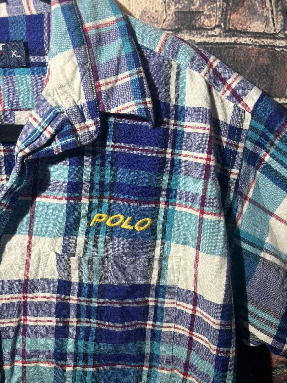 Polo Ralph Lauren Polo Sport Ralph Plaid Button Up Short Sleeve Shirt XL Size US XL / EU 56 / 4 - 3 Thumbnail