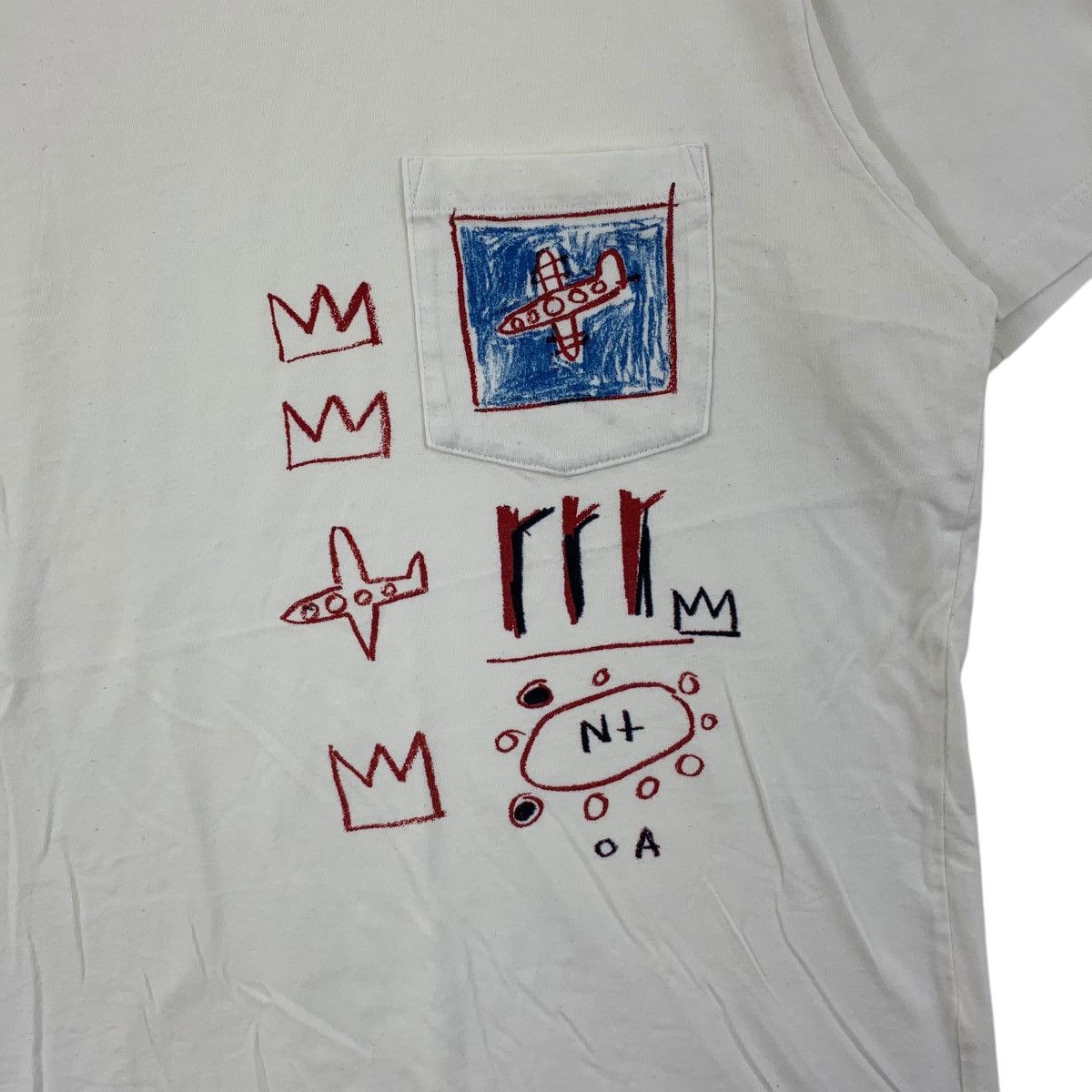 Uniqlo JEAN MICHEL BASQUIAT x UNIQLO Blue Airplanes Art Tee Shirt Size US M / EU 48-50 / 2 - 4 Thumbnail