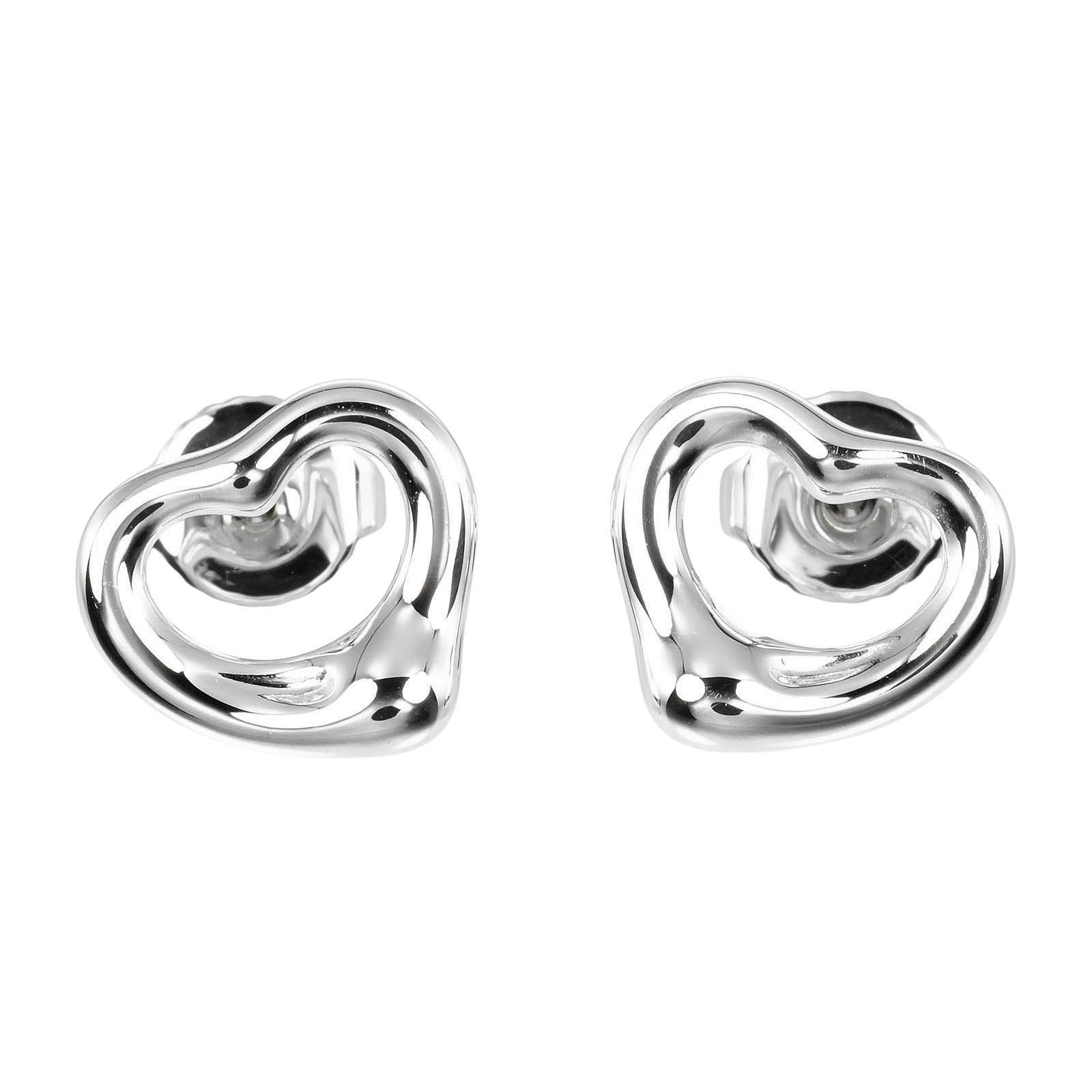 Tiffany & Co. Tiffany & Co Tiffany & Co. Open Heart Silver 925 Earrings Metal Earrings Size ONE SIZE - 1 Thumbnail