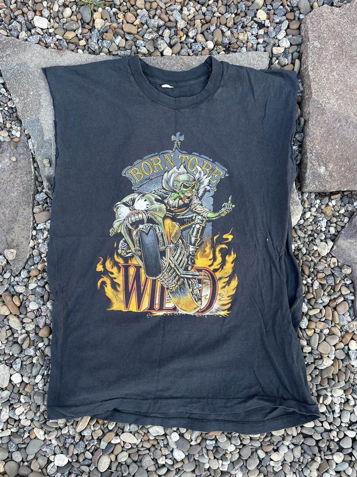 Harley Davidson × Vintage 90’s Born To Be Wild Distressed Vintage moto tee Size US M / EU 48-50 / 2 - 2 Thumbnail