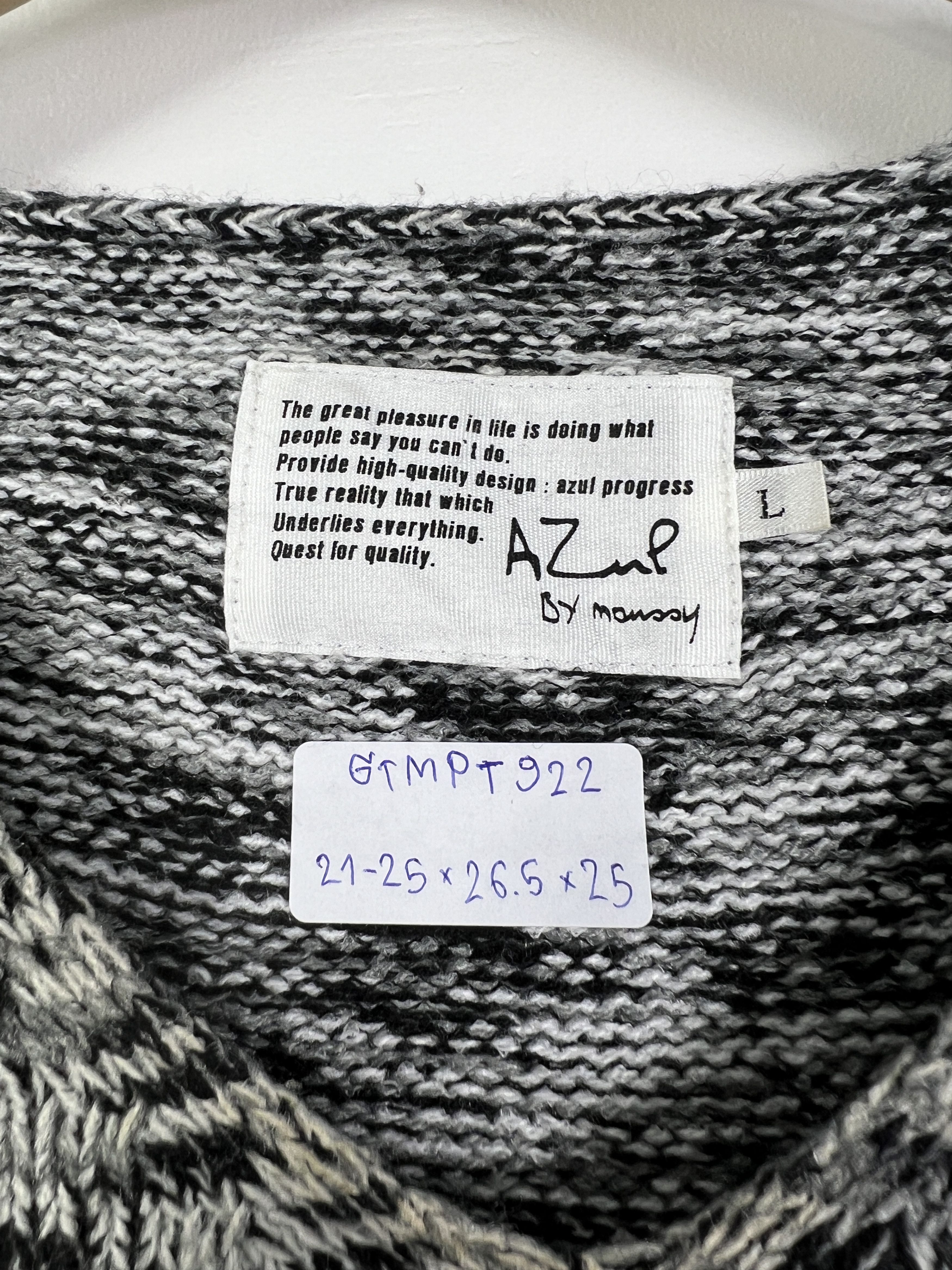 Japanese Brand × MOUSSY Azul by Moussy Knit L/S Tee (L) GTMPT922 Size L / US 10 / IT 46 - 3 Thumbnail