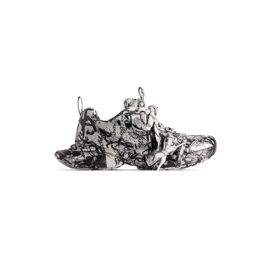 Balenciaga o1la1rc1a0925 3XL Extreme Graffiti Sneakers in Black/White Size US 6 / IT 36 - 1 Thumbnail