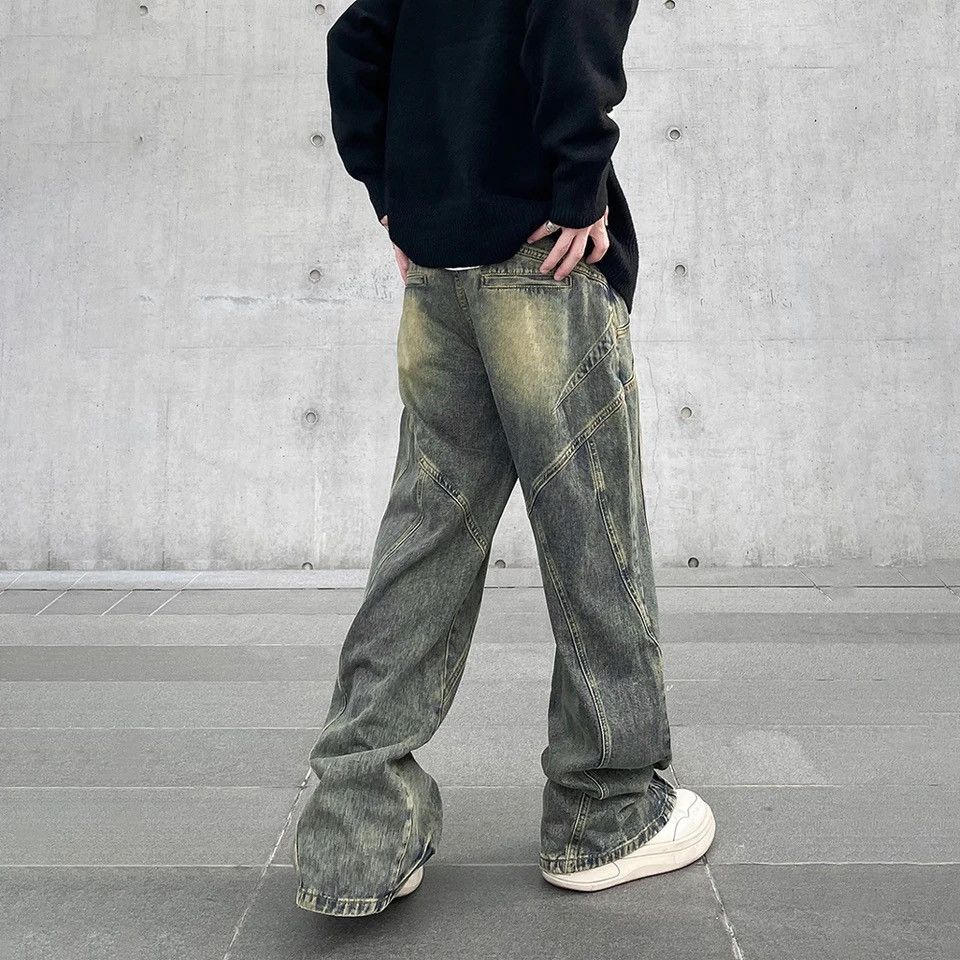 Japanese Brand × Vintage Y2k flared baggy jeans trousers vintage Size US 34 / EU 50 - 3 Thumbnail